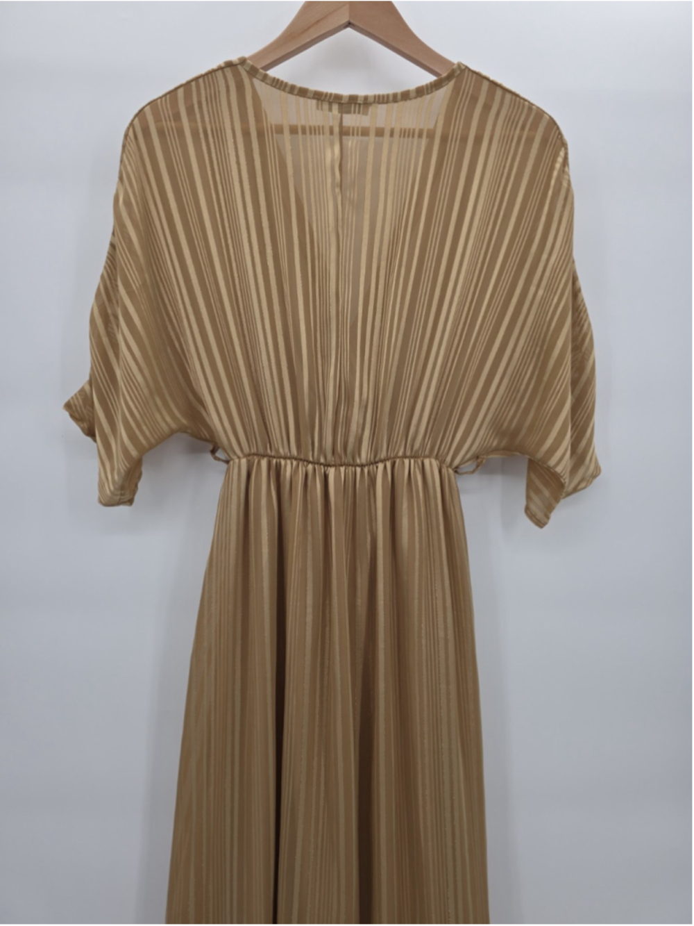 Made in Italy Striped Maxi Dress Boho Ruffle Tiered Romantic High Low S - Picture 12 of 15